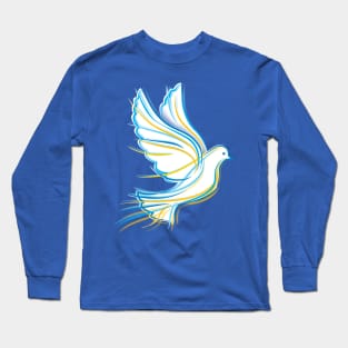 Blue and Yellow Dove Long Sleeve T-Shirt